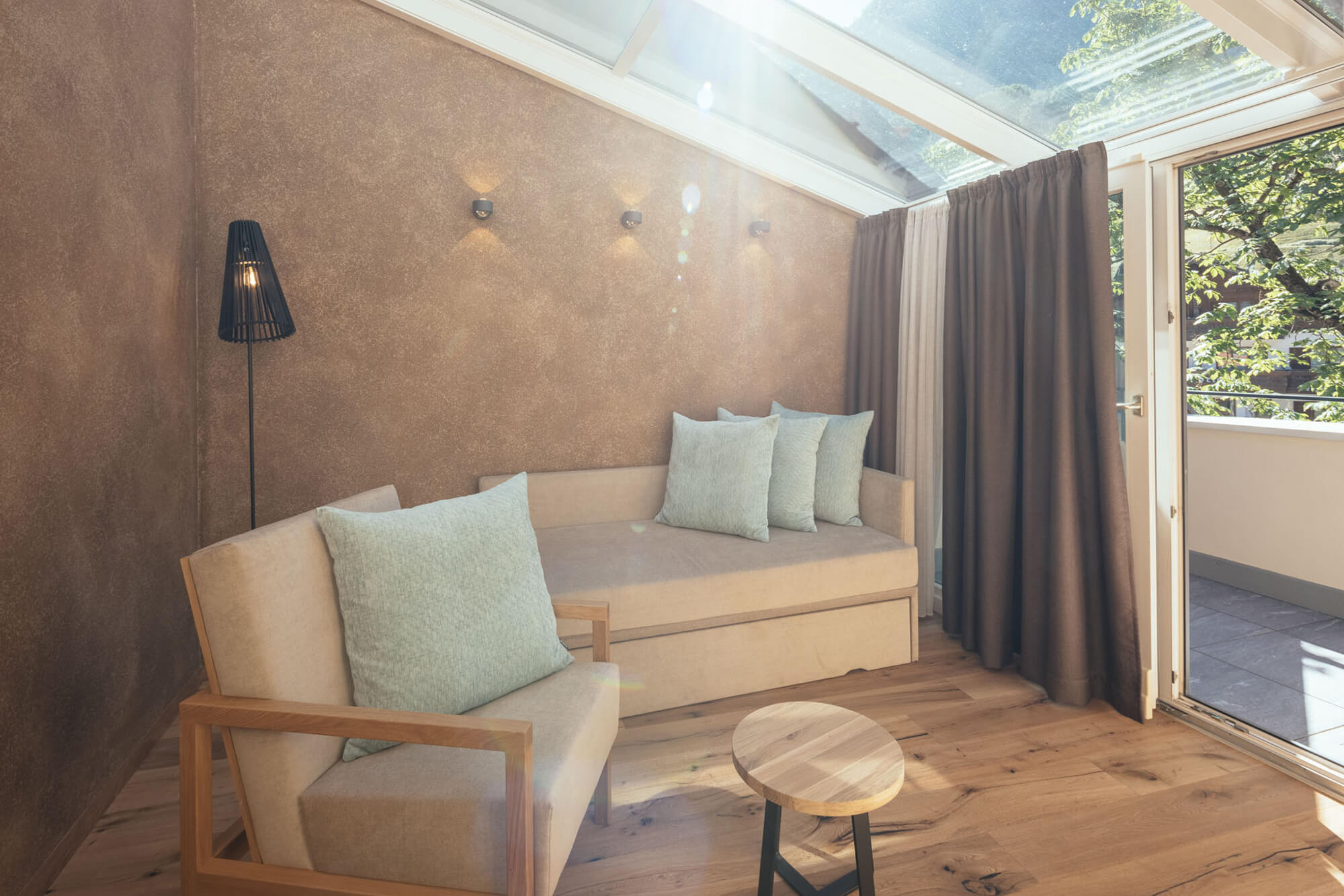 Getrennter Wohn- und Schlafbereich