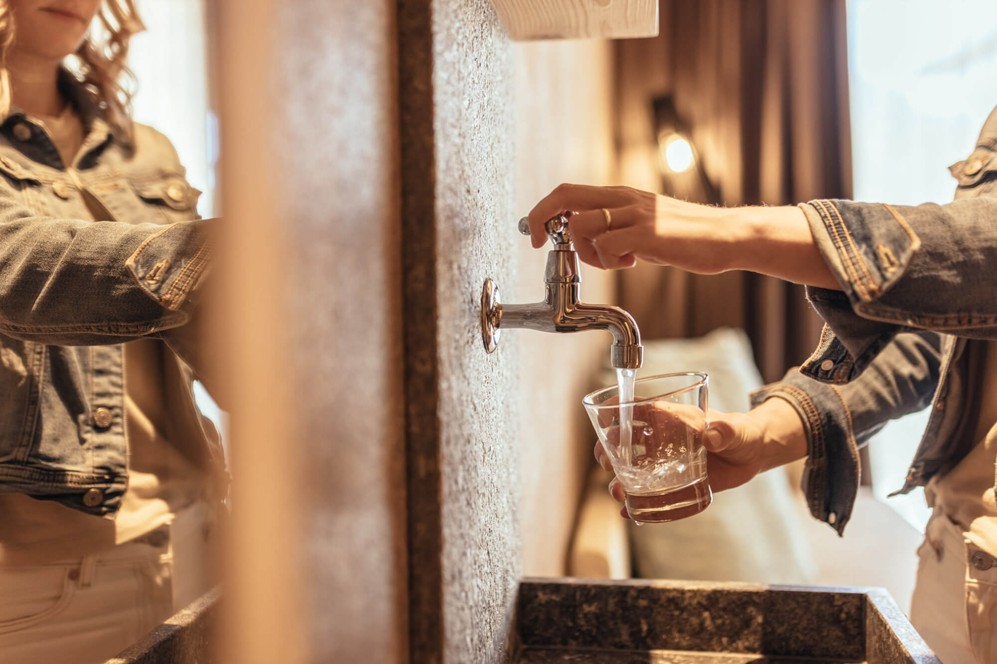 Wasserbrunnen aus Naturstein