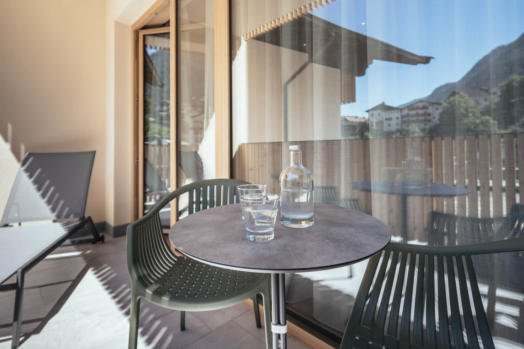 Balkon mit Blick auf den Waltnerbach